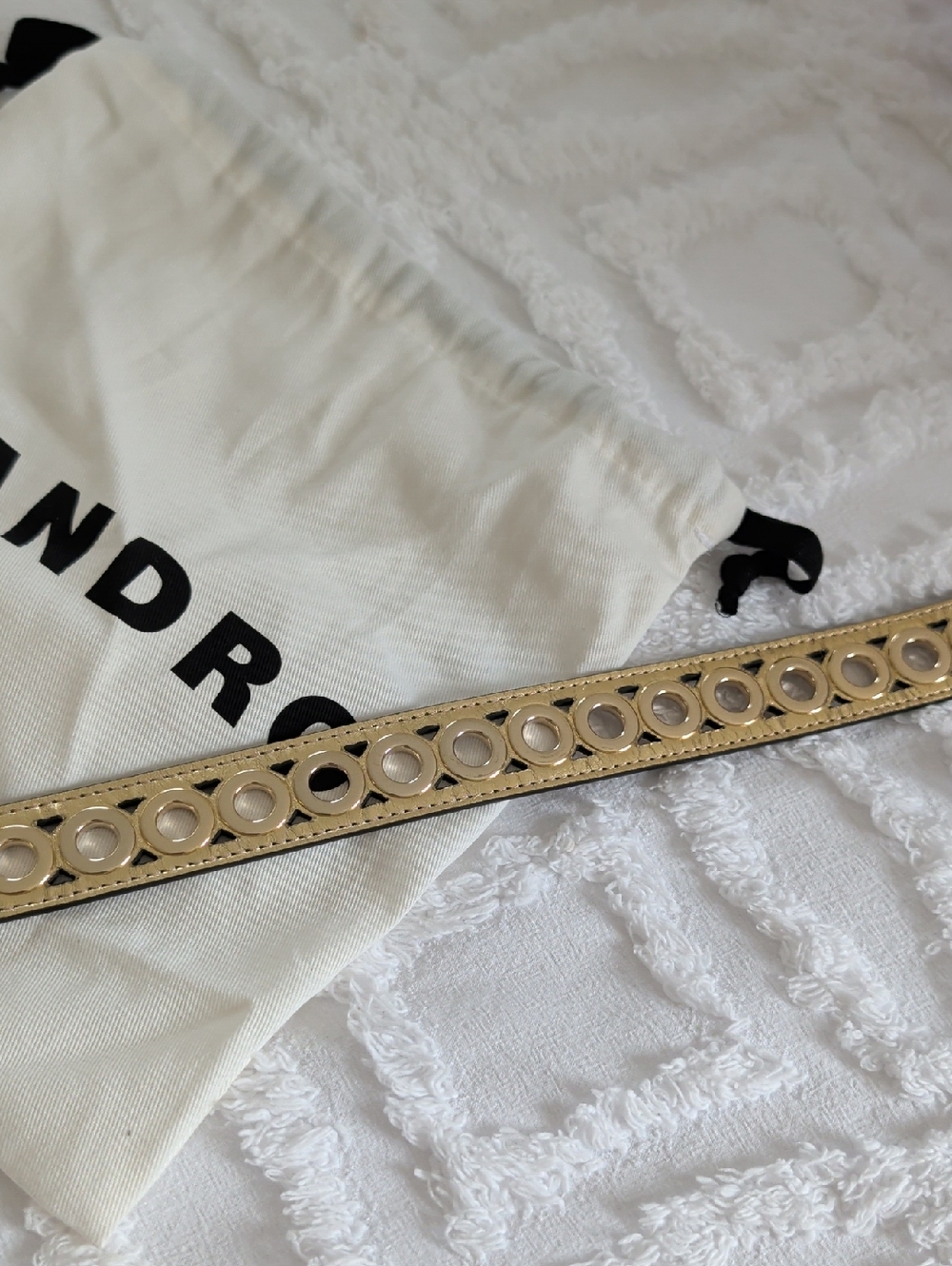 Sandro Women's Adelia Leather Grommet Belt - Picture 5 of 7